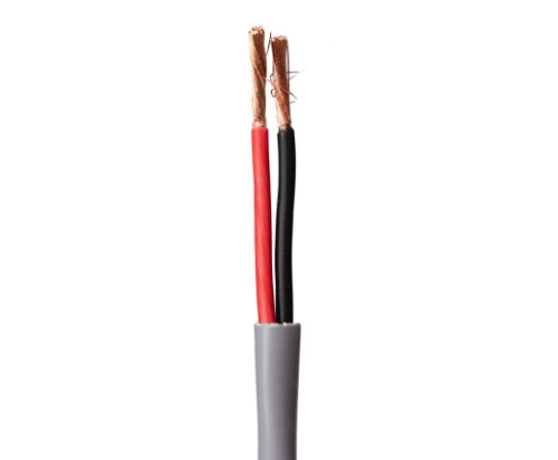 CABTON 2-core control cable, grey PVC to RAL 7001 with black and red polypropylene-insulated conductors, stocked by Cable Zone Technology in Dubai.