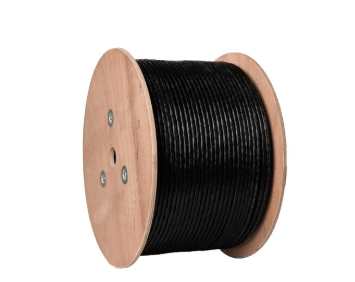 CABTON outdoor CAT6 is supplied on 305 metre drums, sheath-printed and metre-marked throughout.