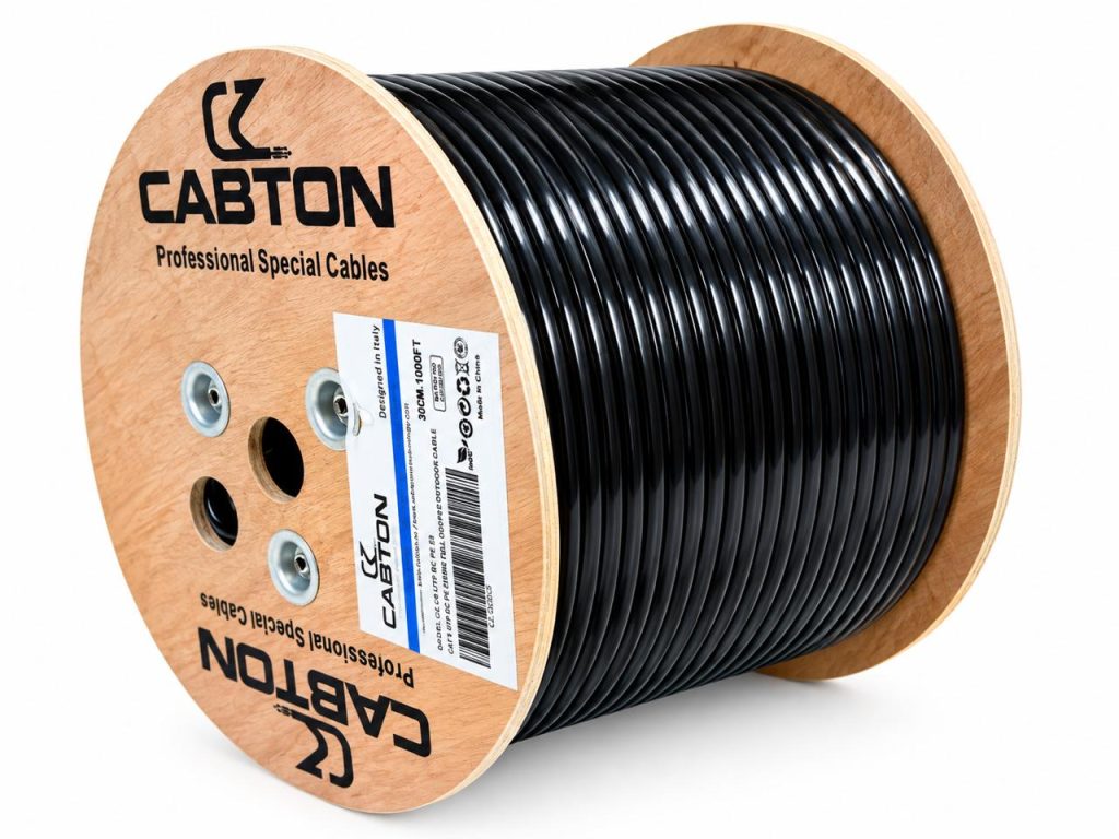 CABTON outdoor CAT6 cable, CZ C6 UTP BC PE 23, stocked by Cable Zone Technology in Dubai.